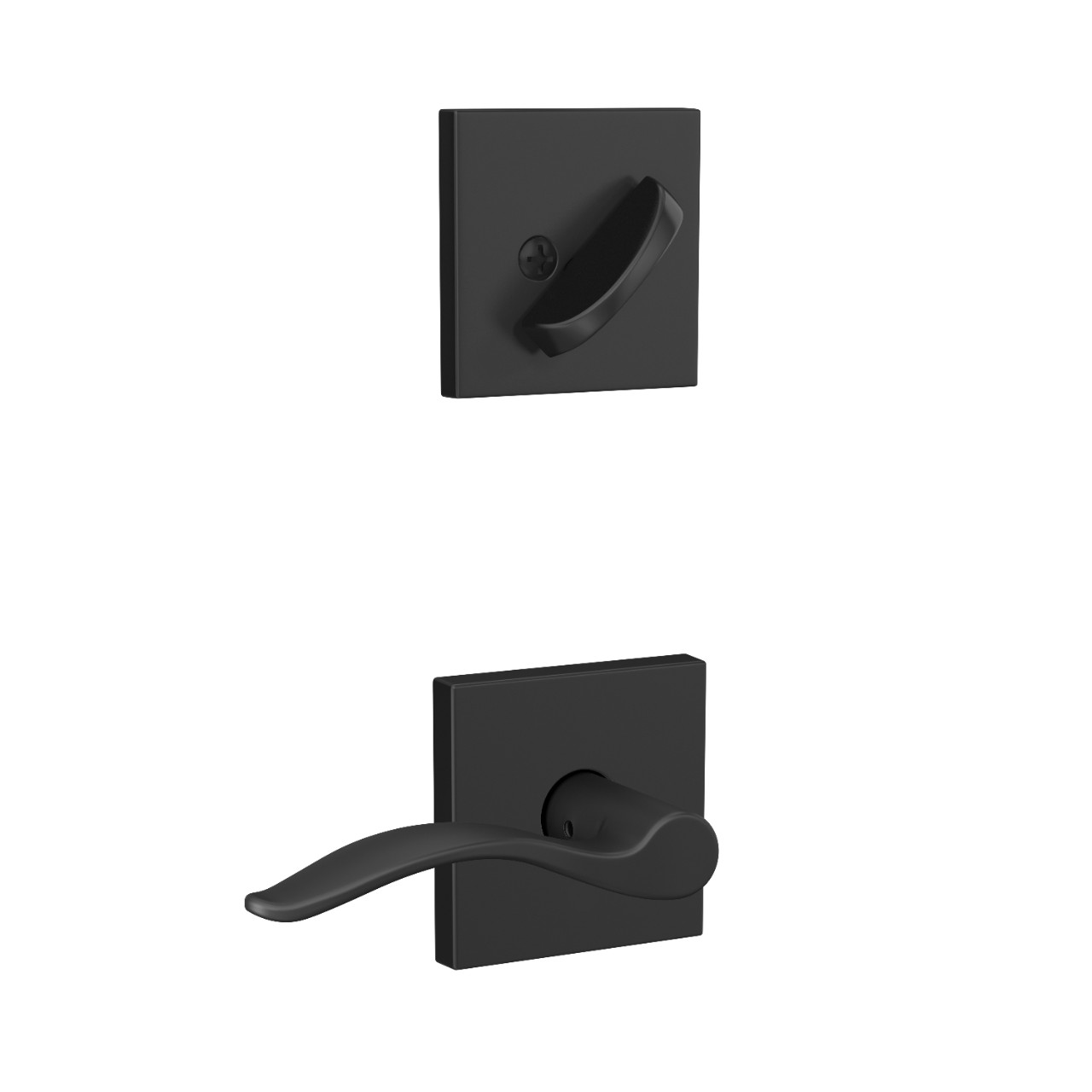 Single Cylinder Handleset Interior with Pennant Lever