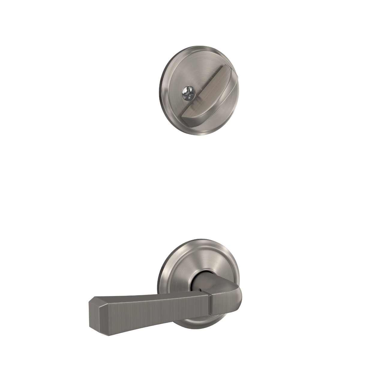 Single Cylinder Handleset Interior with Rivington Lever