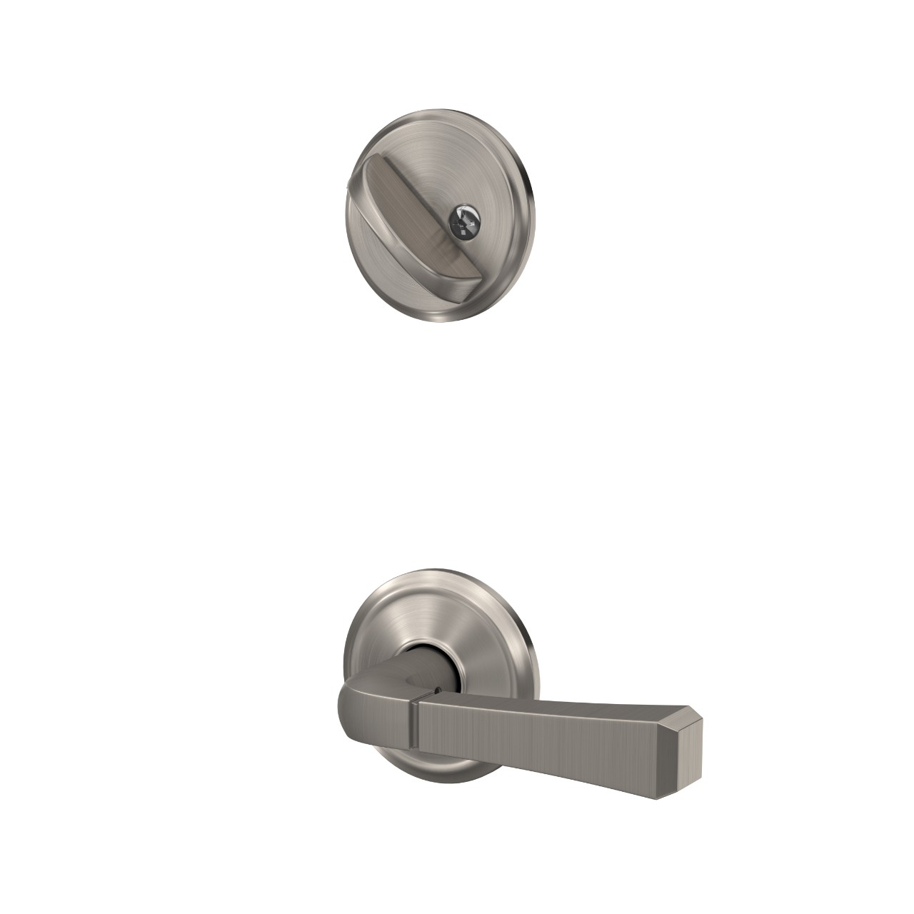 Single Cylinder Handleset Interior with Rivington Lever