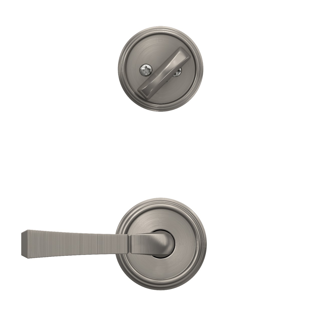 Single Cylinder Handleset Interior with Rivington Lever