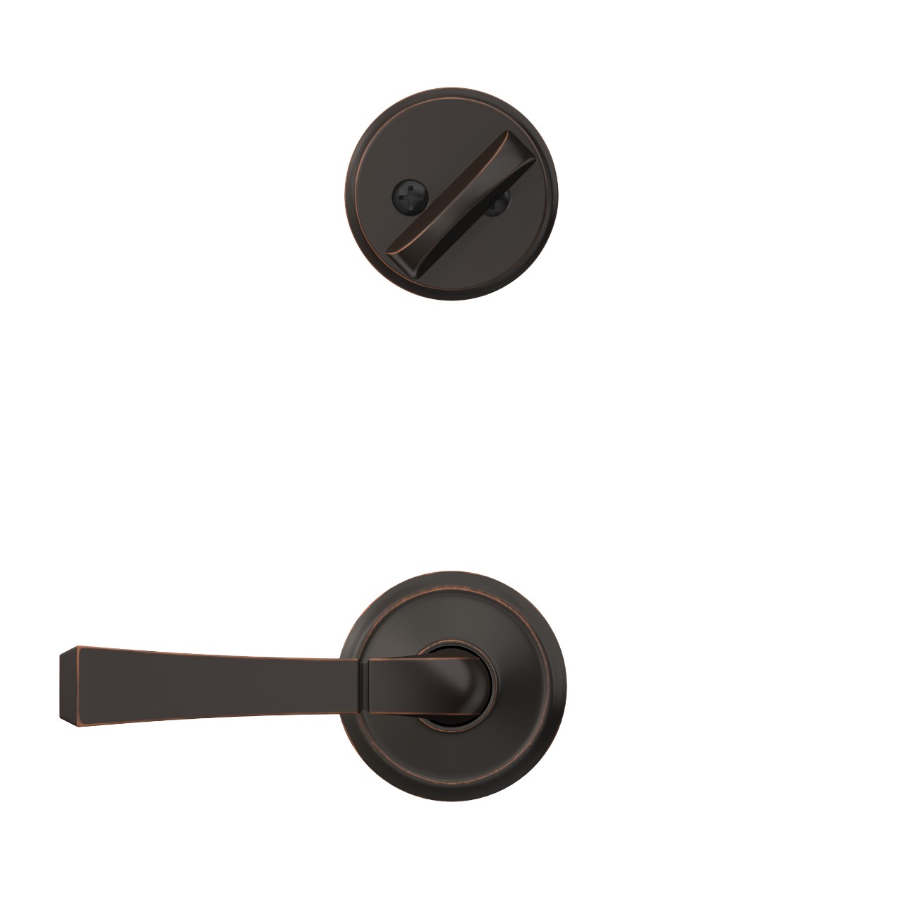 Single Cylinder Handleset Interior with Rivington Lever
