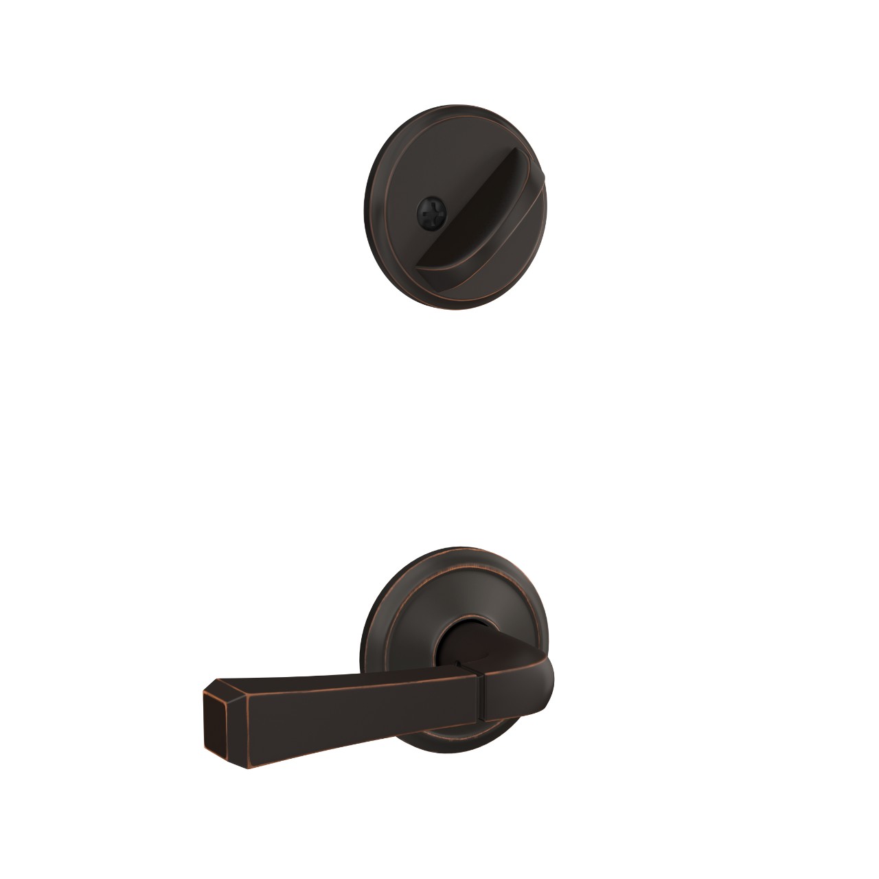 Single Cylinder Handleset Interior with Rivington Lever