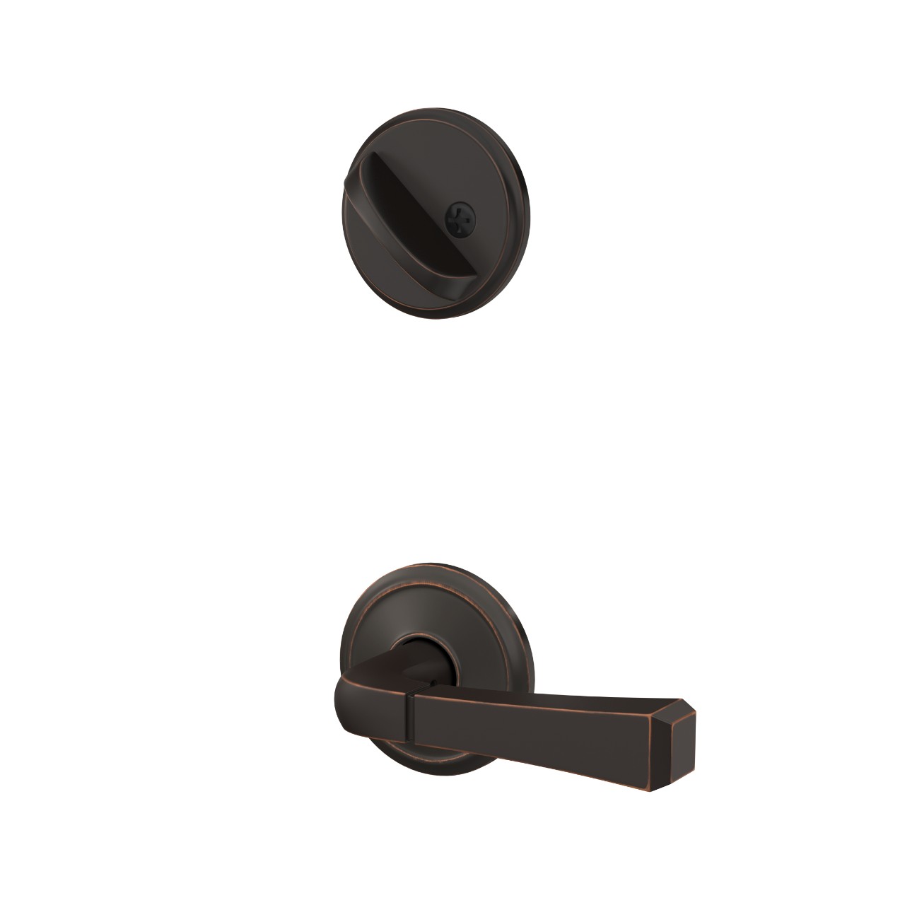 Single Cylinder Handleset Interior with Rivington Lever