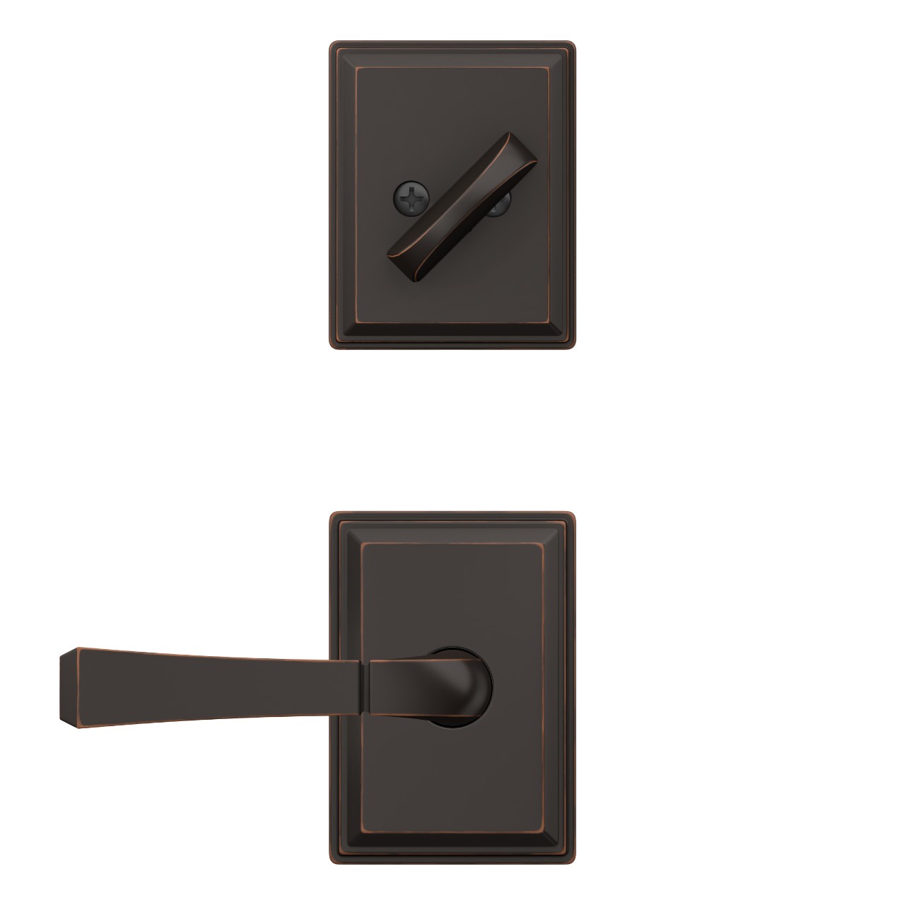 Single Cylinder Handleset Interior with Rivington Lever