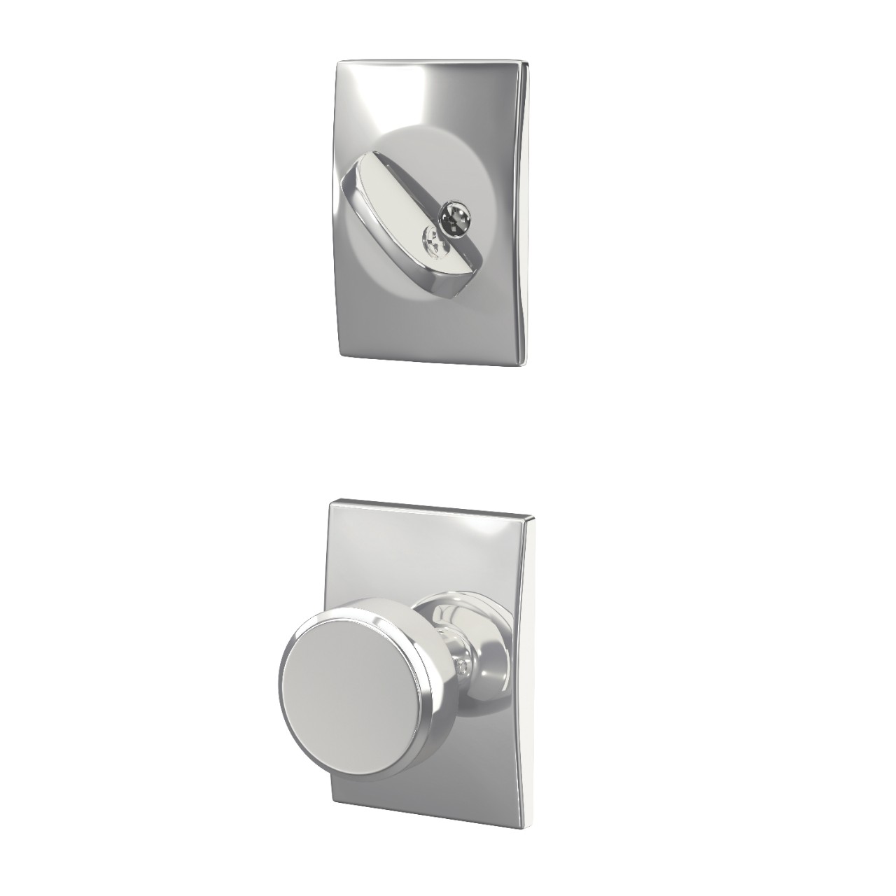 Single Cylinder Handleset Interior with Swanson Knob
