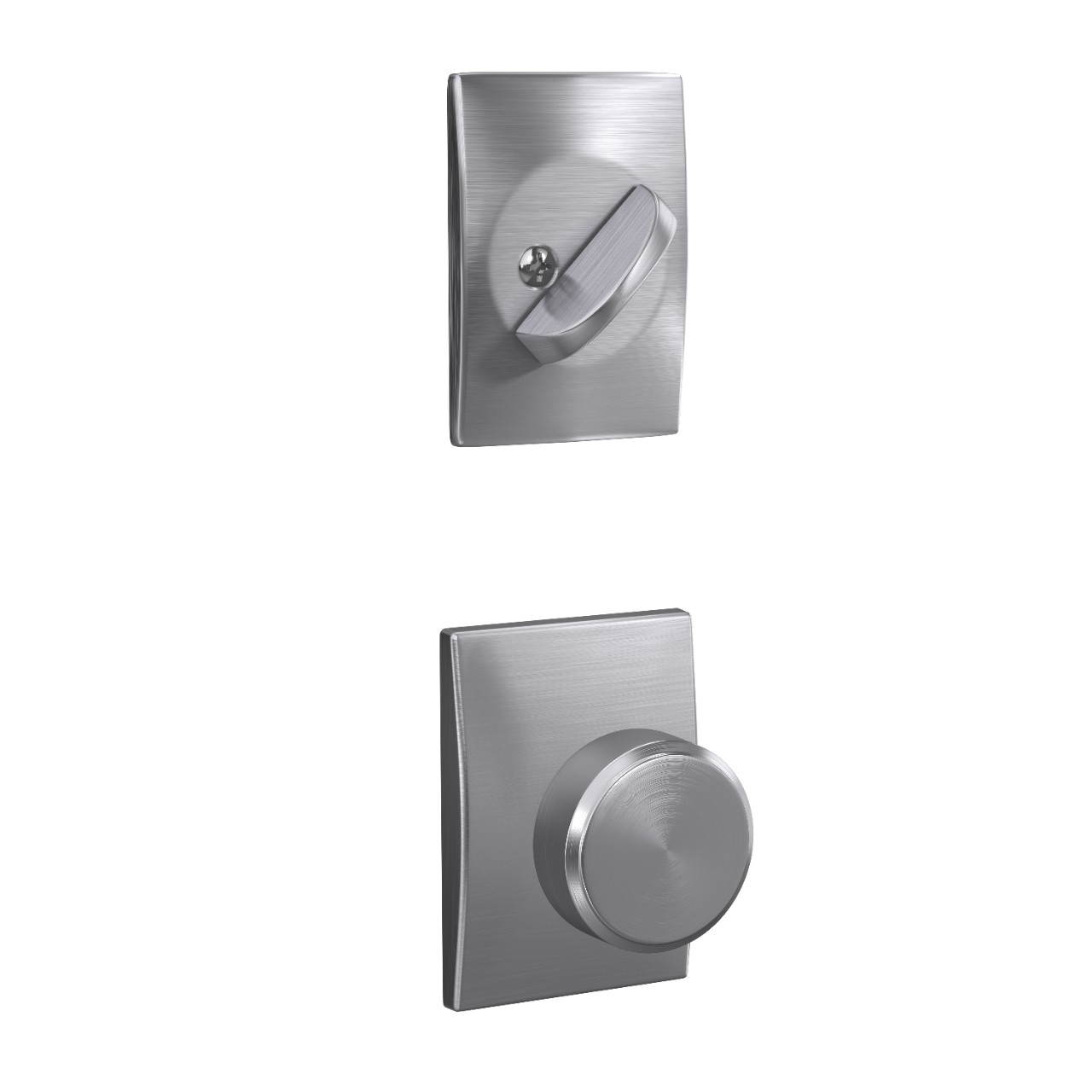 Single Cylinder Handleset Interior with Swanson Knob