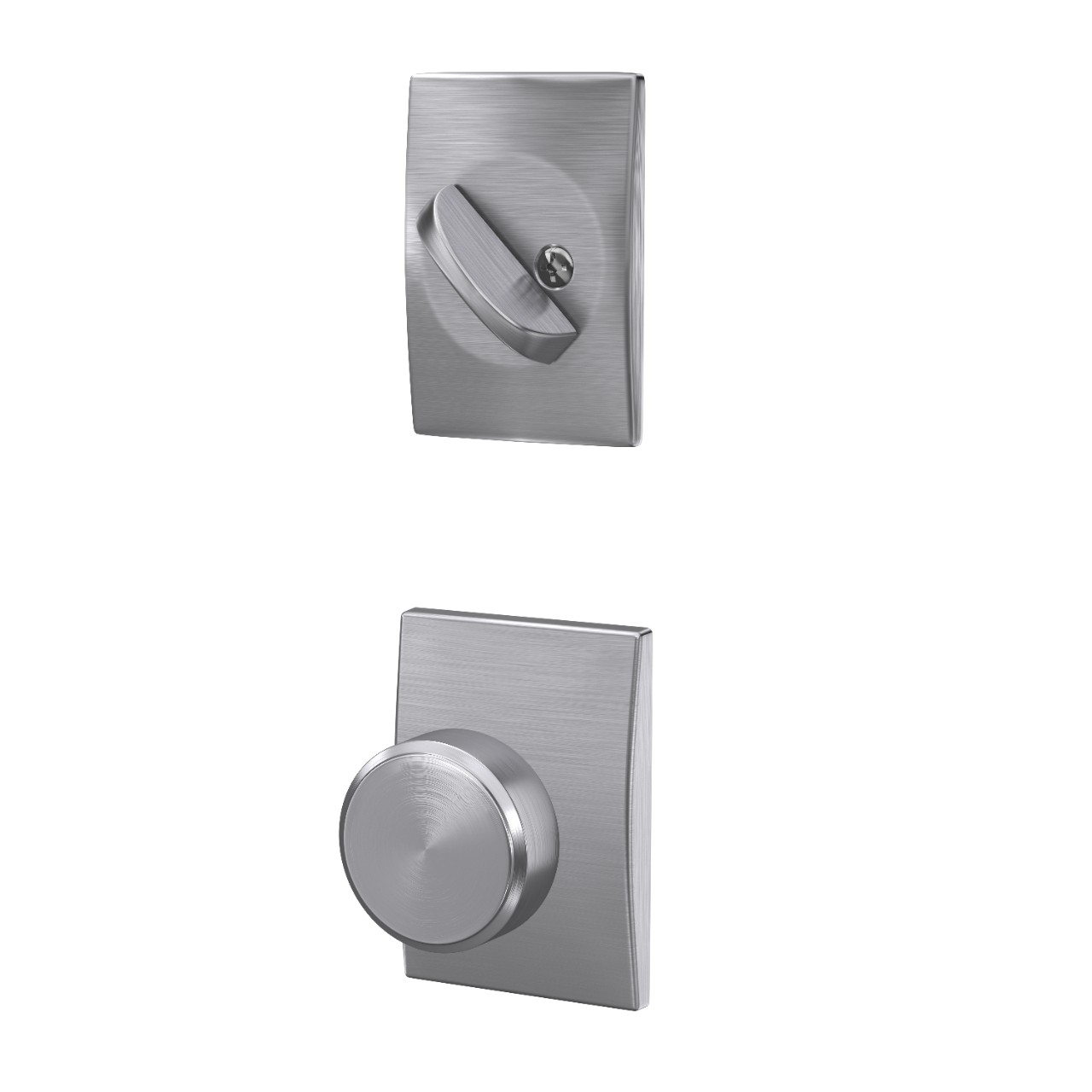 Single Cylinder Handleset Interior with Swanson Knob