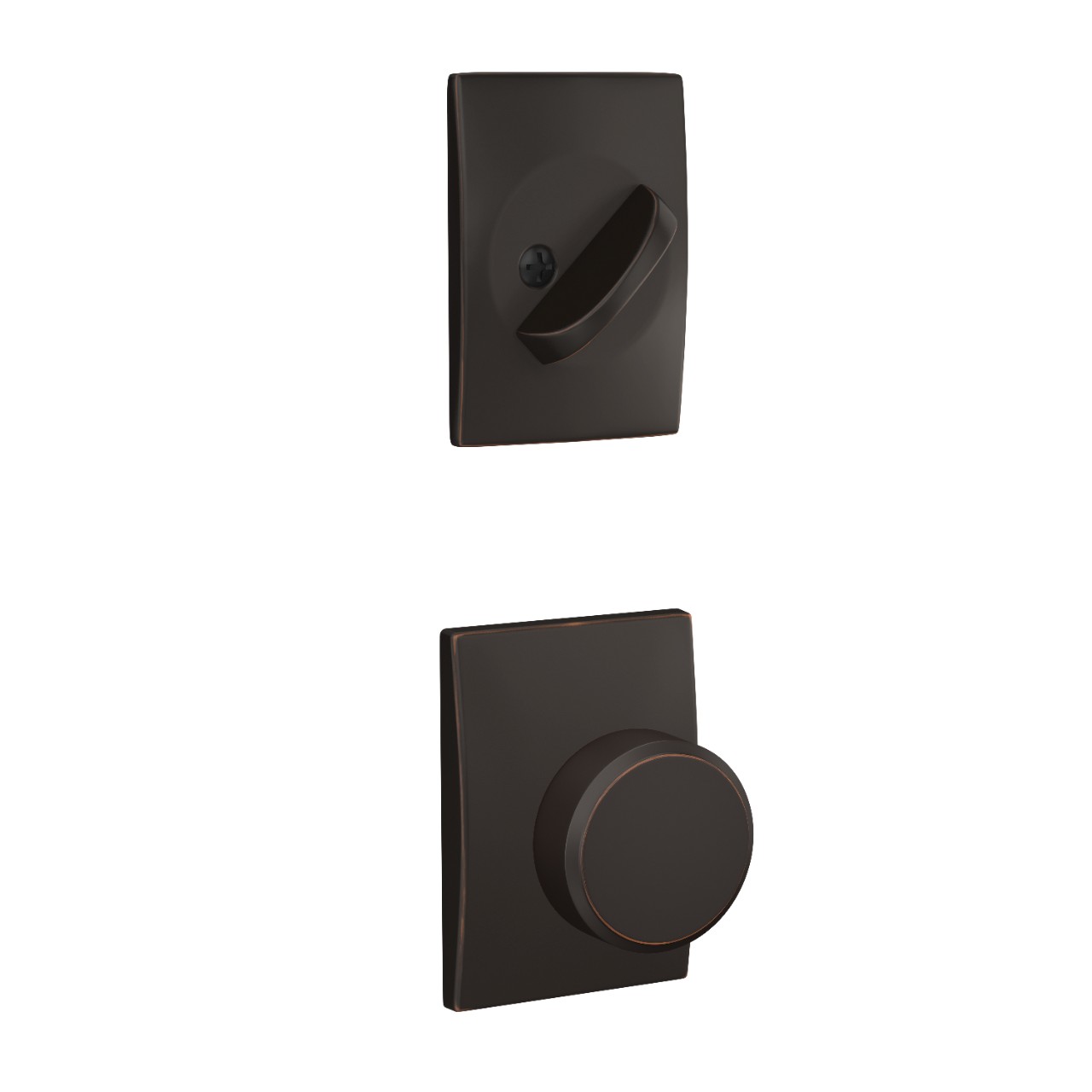 Single Cylinder Handleset Interior with Swanson Knob