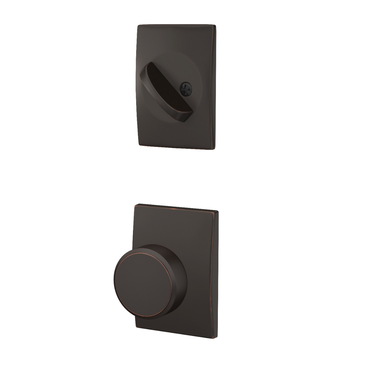 Single Cylinder Handleset Interior with Swanson Knob