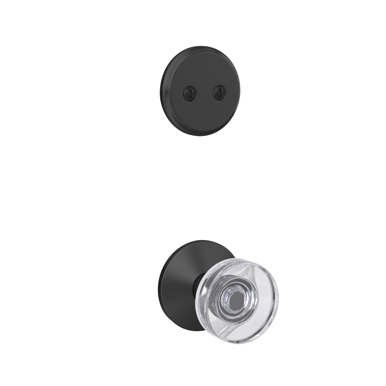 Inactive Handleset Interior with Dawes Glass Knob