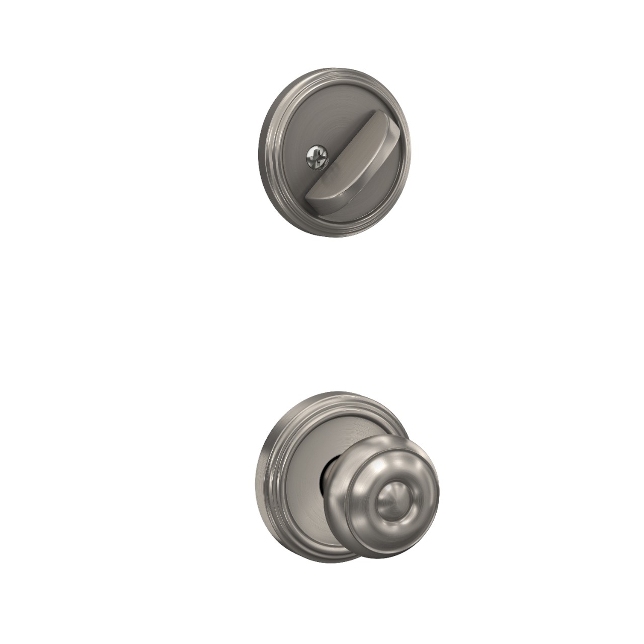 Inactive Handleset Interior with Georgian Knob