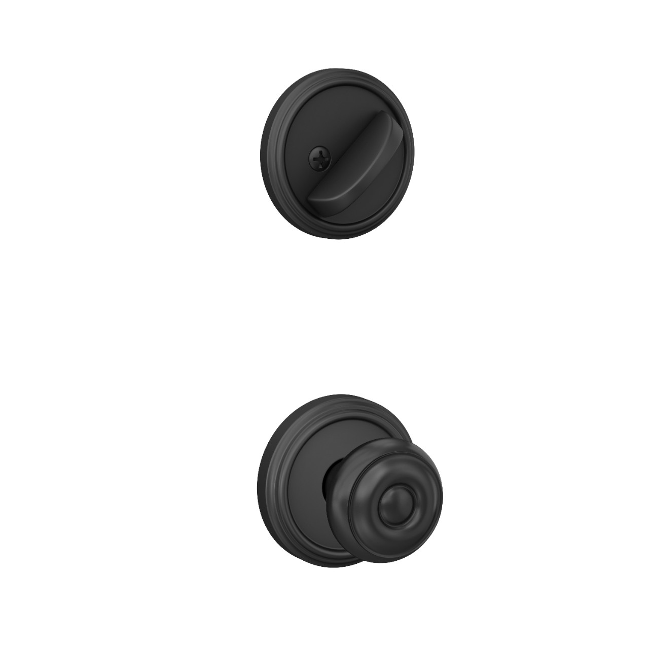 Inactive Handleset Interior with Georgian Knob