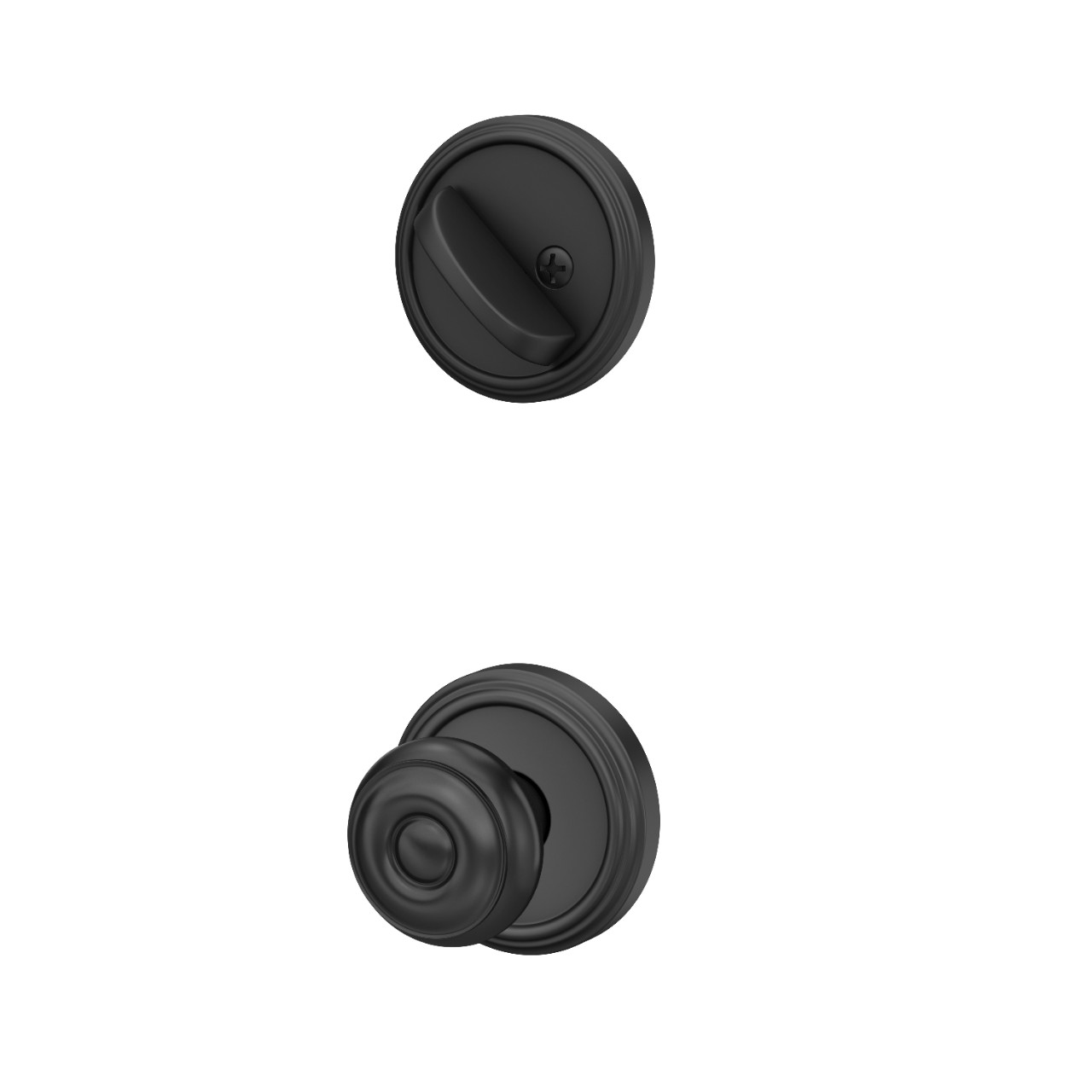 Inactive Handleset Interior with Georgian Knob