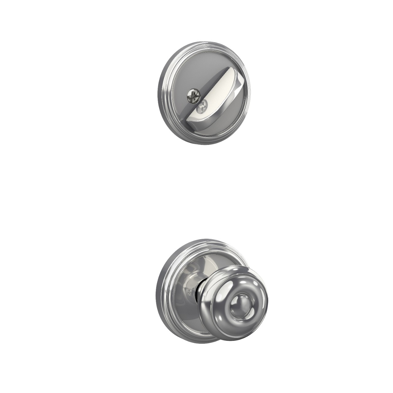 Inactive Handleset Interior with Georgian Knob