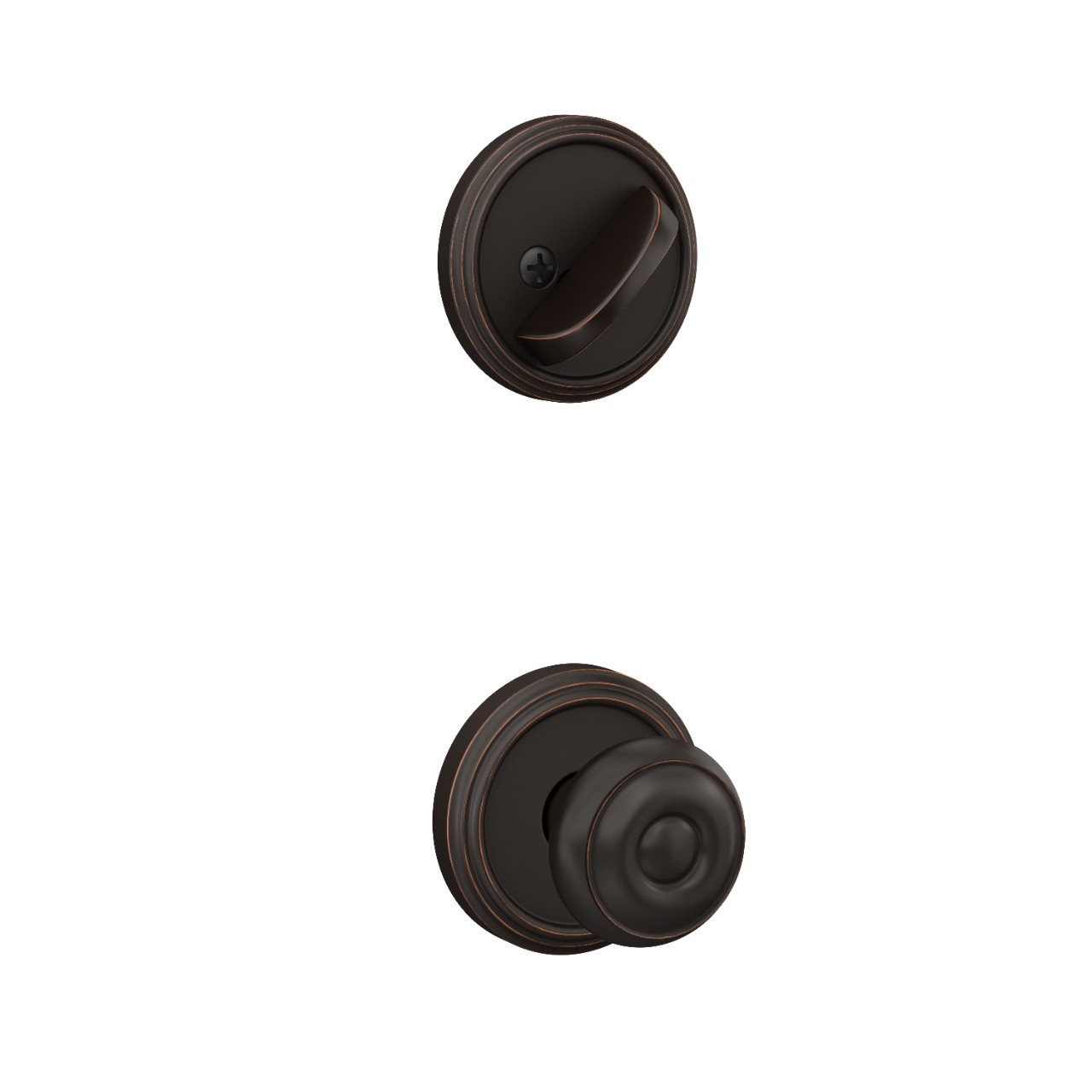 Inactive Handleset Interior with Georgian Knob