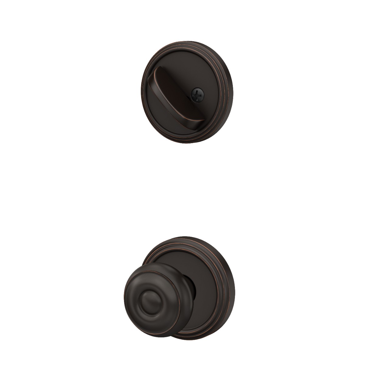 Inactive Handleset Interior with Georgian Knob