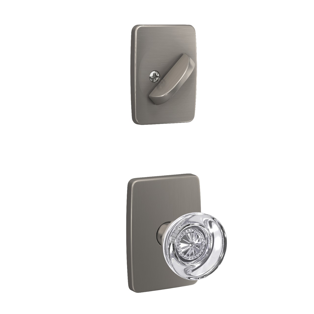 Inactive Handleset Interior with Hobson Glass Knob