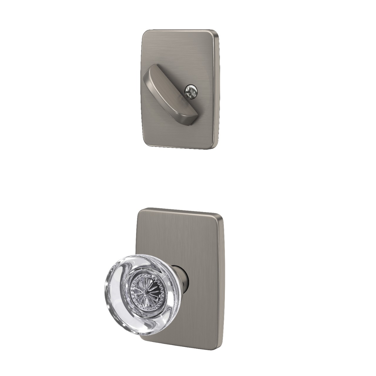Inactive Handleset Interior with Hobson Glass Knob
