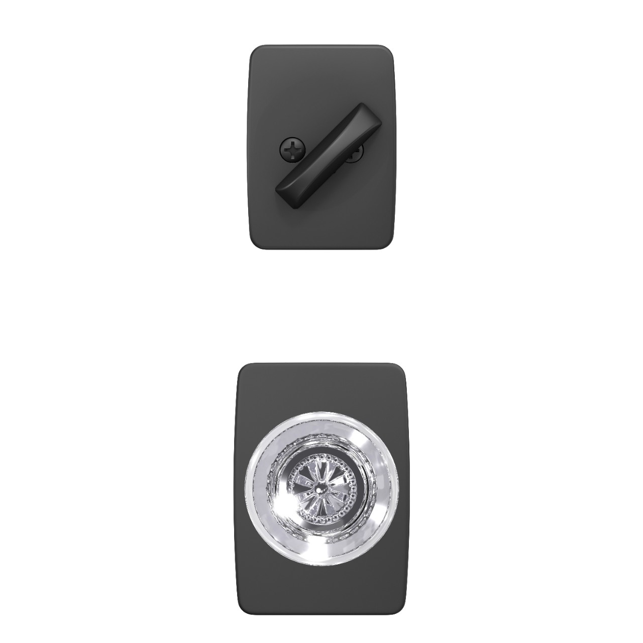Inactive Handleset Interior with Hobson Glass Knob