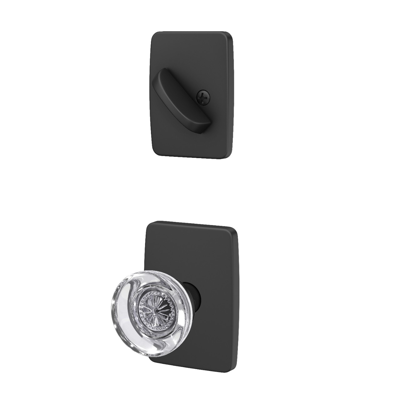 Inactive Handleset Interior with Hobson Glass Knob
