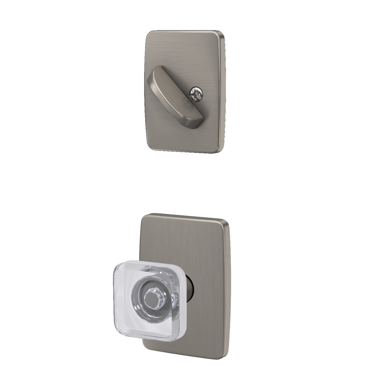 Inactive Handleset Interior with Kyle Glass Knob