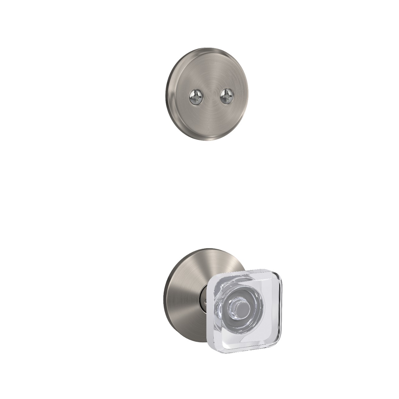 Inactive Handleset Interior with Kyle Glass Knob