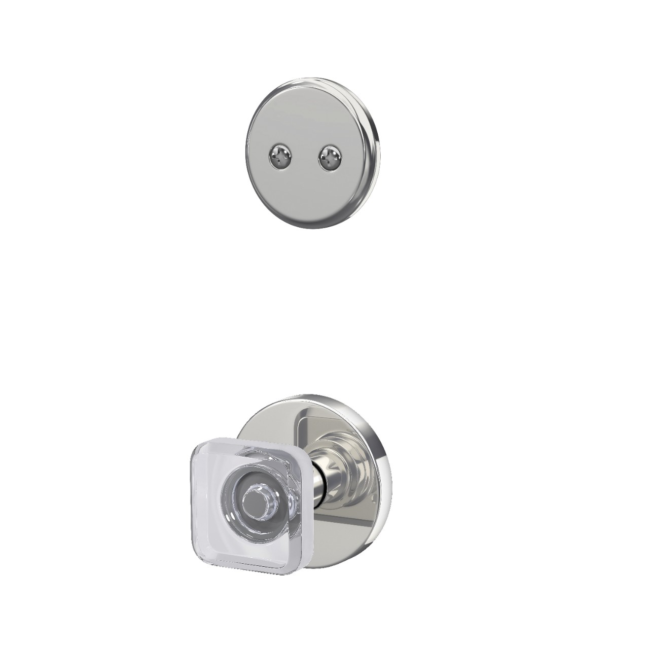 Inactive Handleset Interior with Kyle Glass Knob