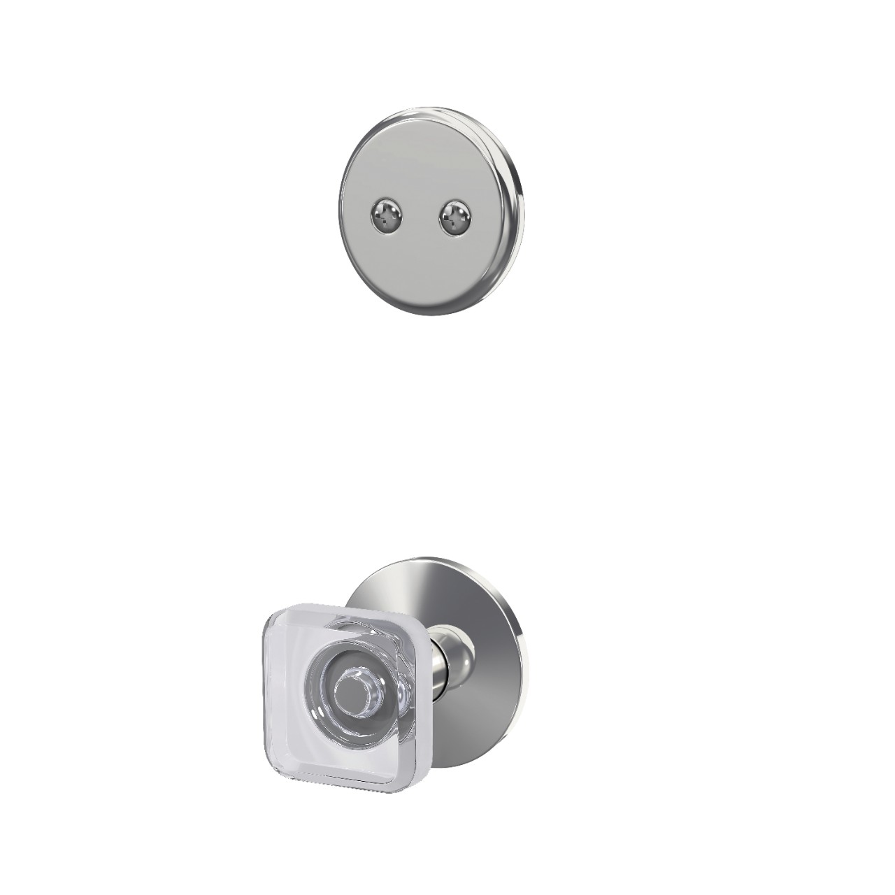 Inactive Handleset Interior with Kyle Glass Knob
