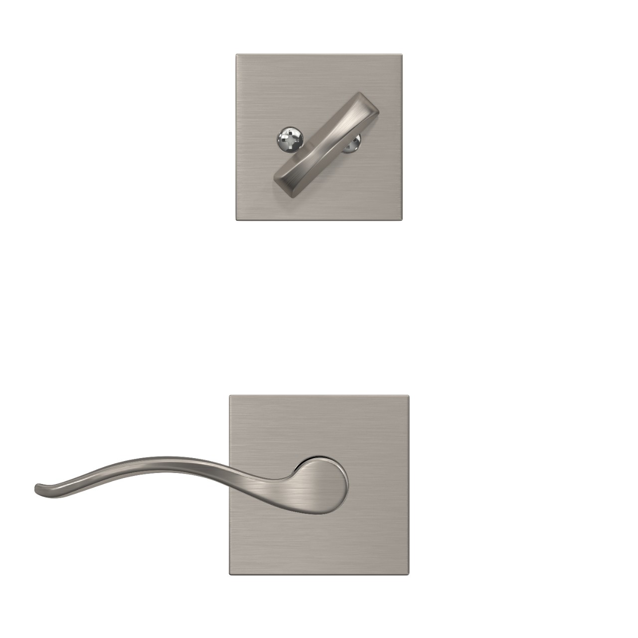 Inactive Handleset Interior with Pennant Lever