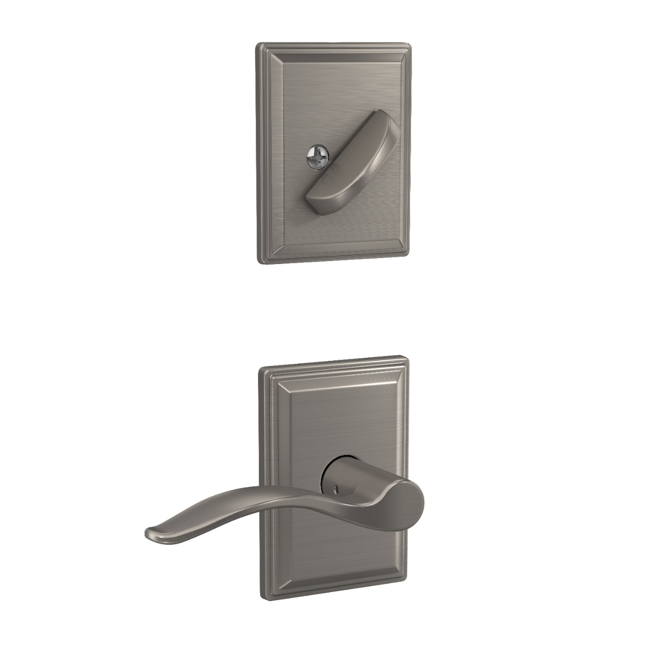 Inactive Handleset Interior with Pennant Lever