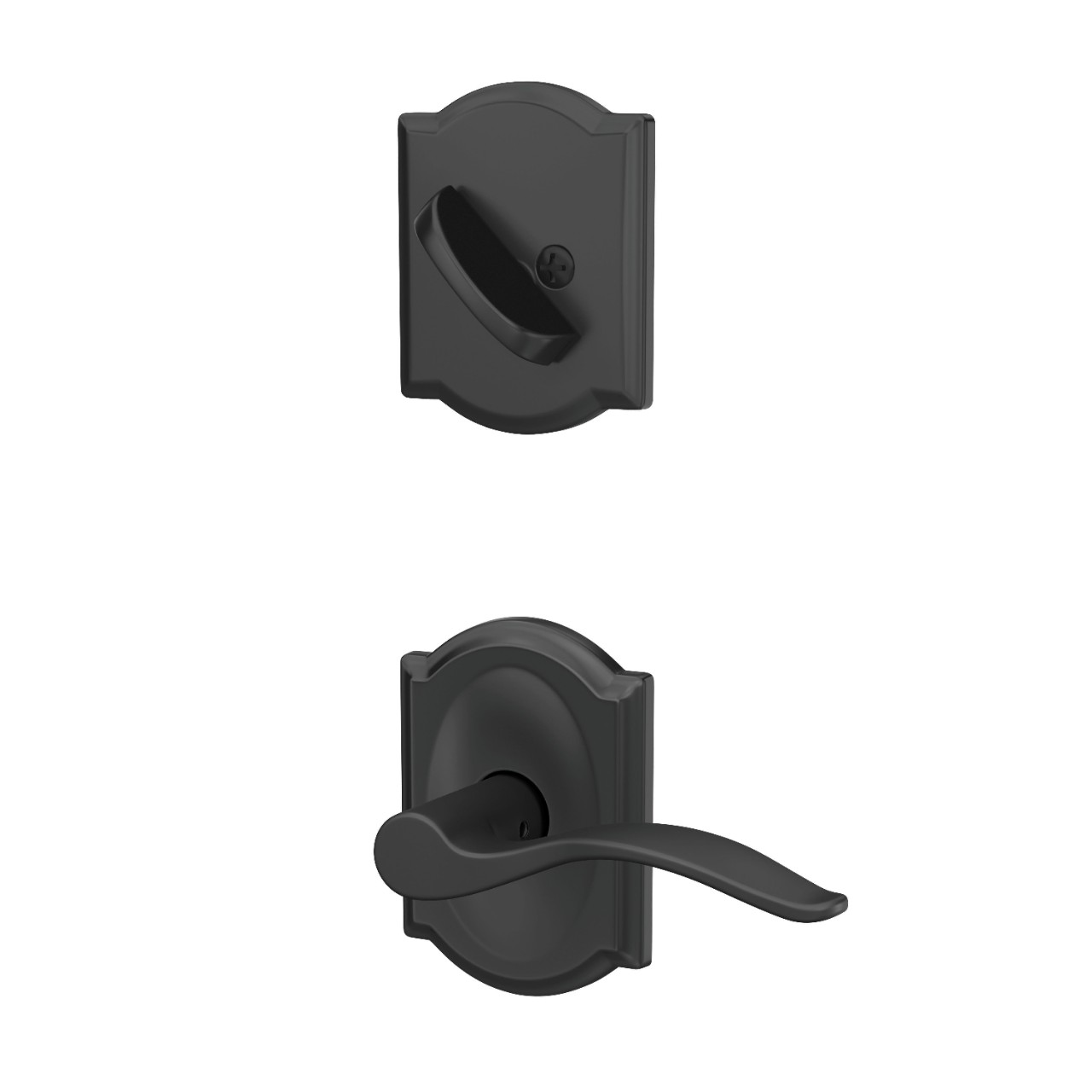 Inactive Handleset Interior with Pennant Lever