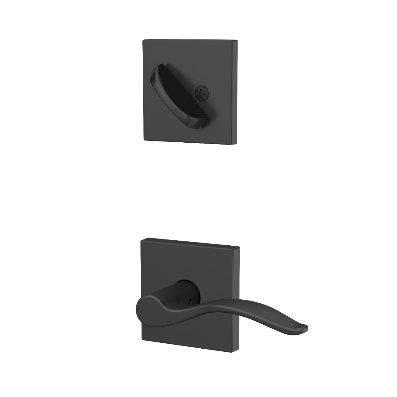 Inactive Handleset Interior with Pennant Lever