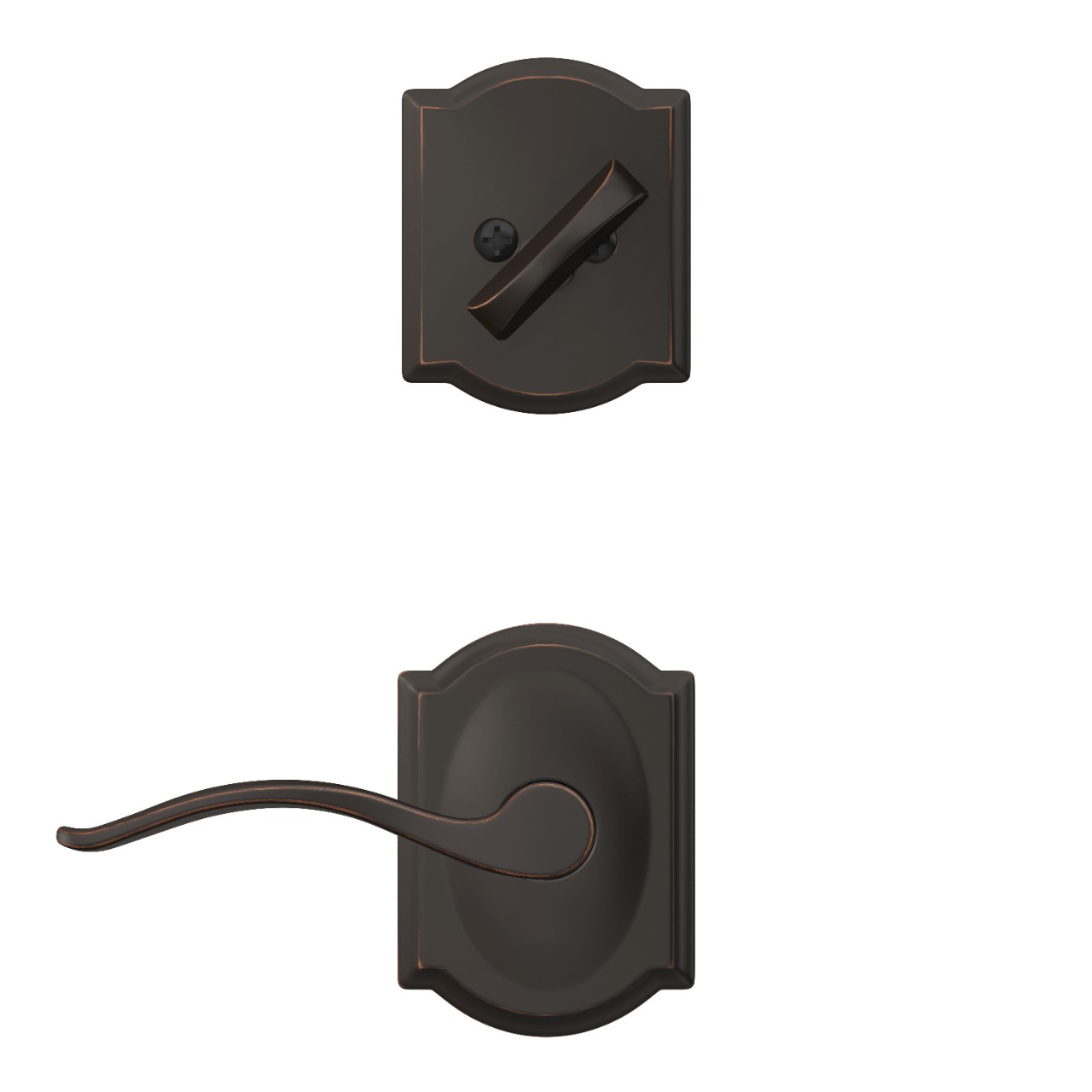 Inactive Handleset Interior with Pennant Lever