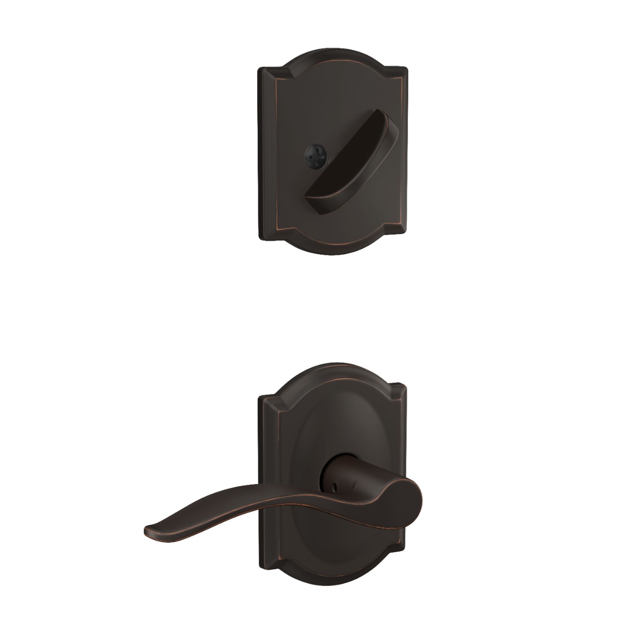 Inactive Handleset Interior with Pennant Lever