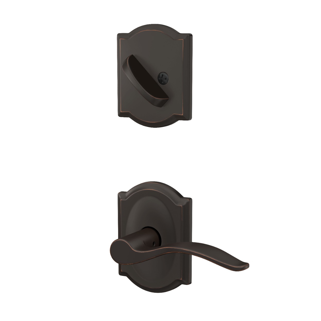 Inactive Handleset Interior with Pennant Lever