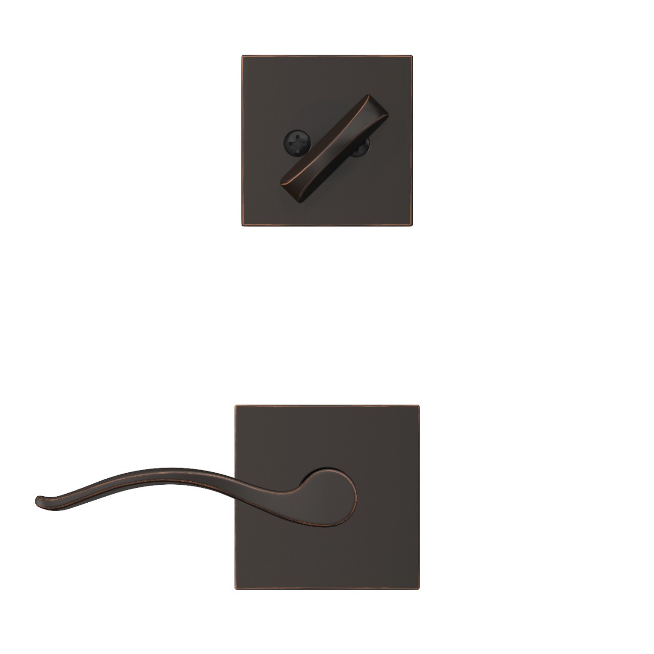Inactive Handleset Interior with Pennant Lever
