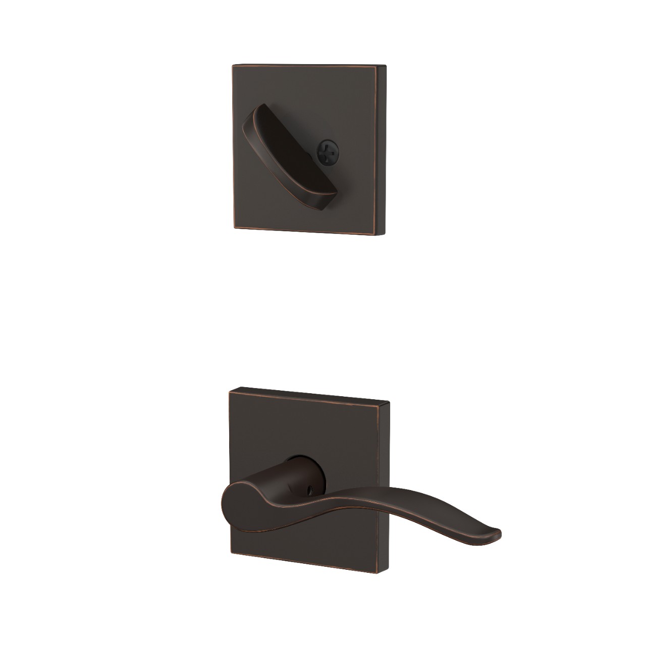 Inactive Handleset Interior with Pennant Lever