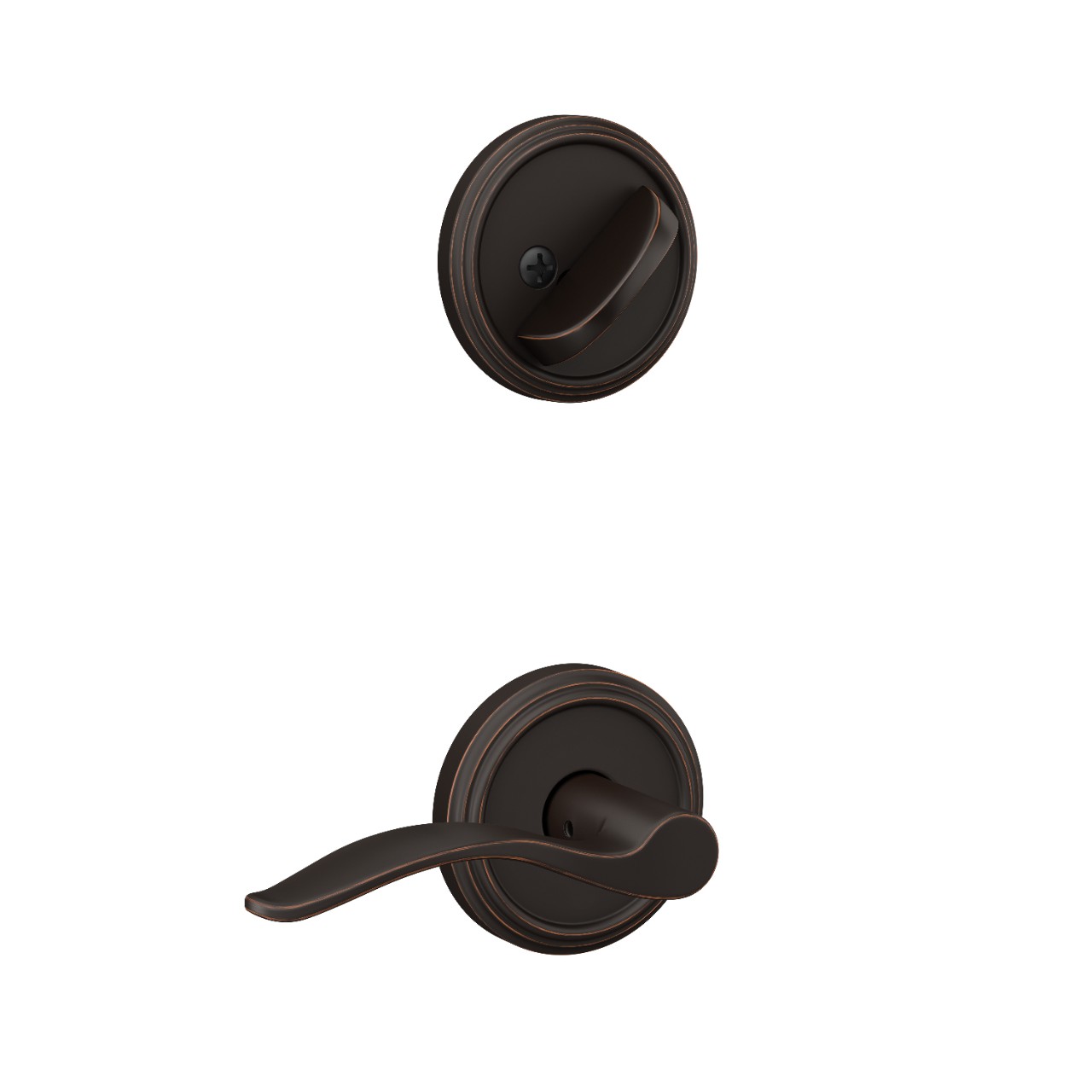 Inactive Handleset Interior with Pennant Lever