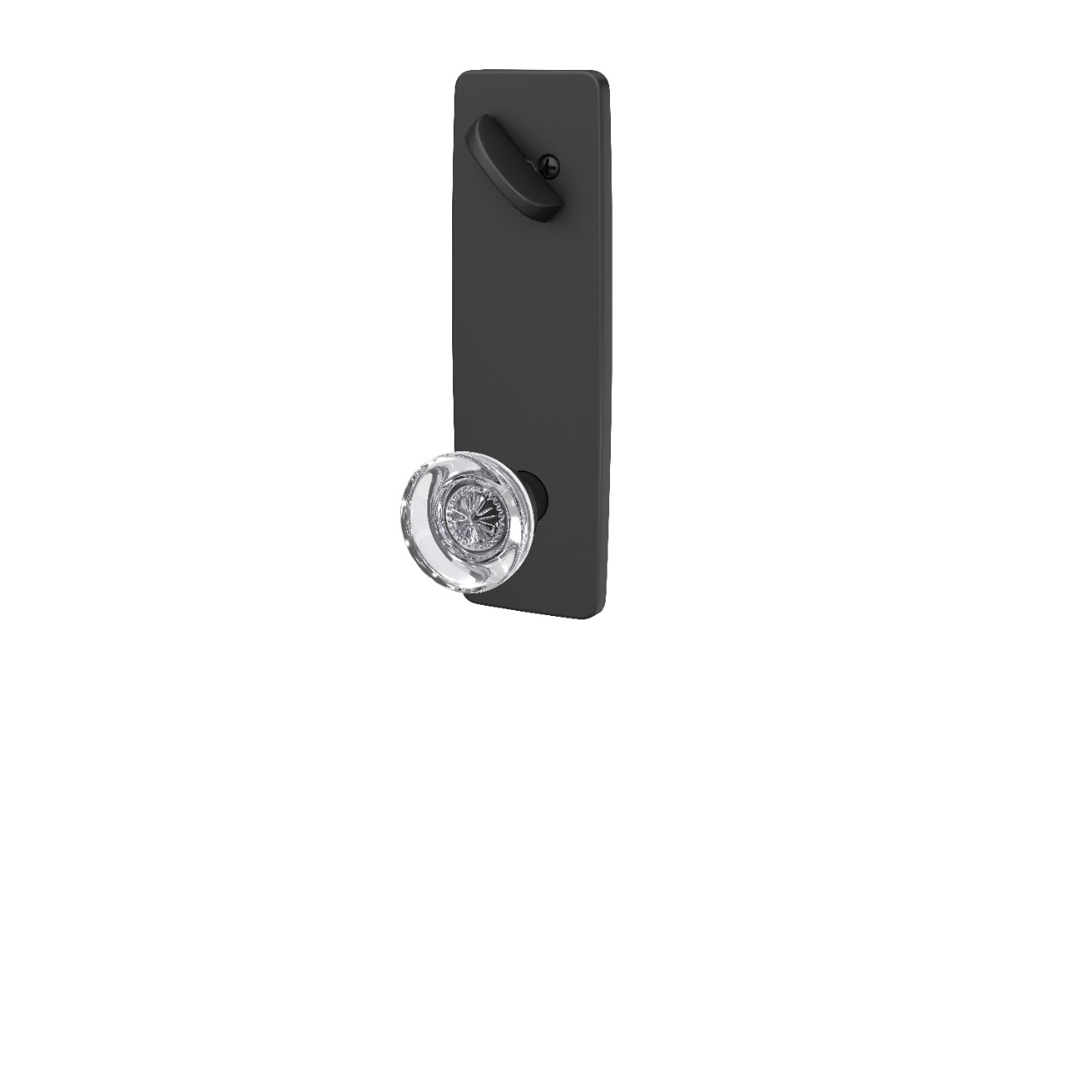 Greene 3/4 Trim Single Cylinder Handleset Interior with Hobson Glass Knob