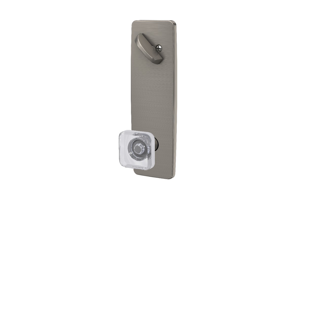 Greene 3/4 Trim Single Cylinder Handleset Interior with Kyle Glass Knob