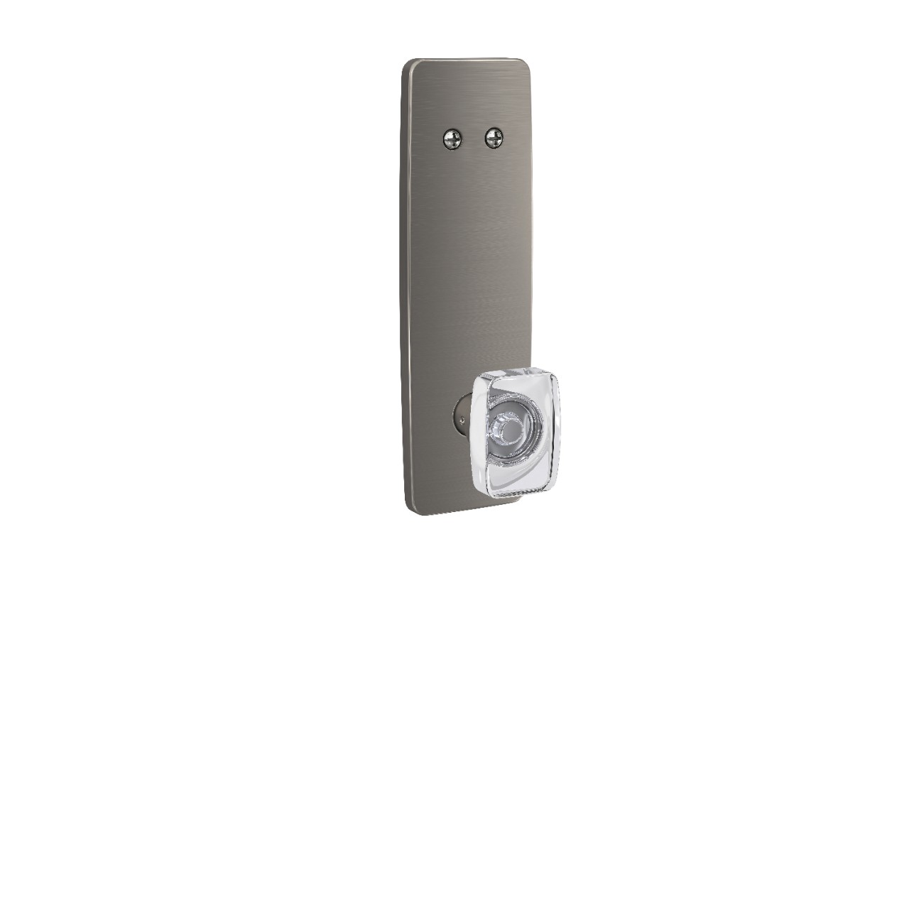 Greene 3/4 Trim Inactive Handleset Interior with Caine Glass Knob
