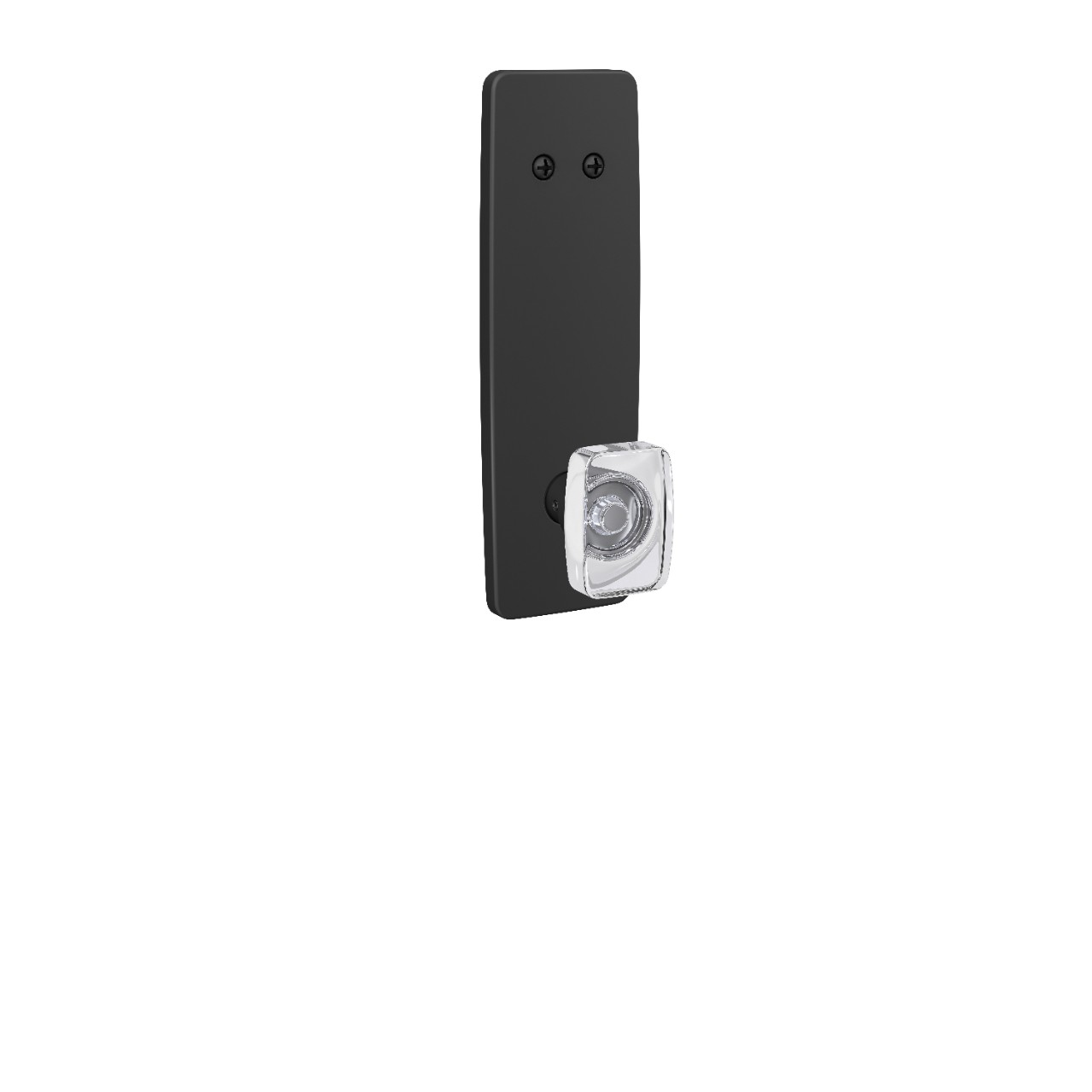 Greene 3/4 Trim Inactive Handleset Interior with Caine Glass Knob