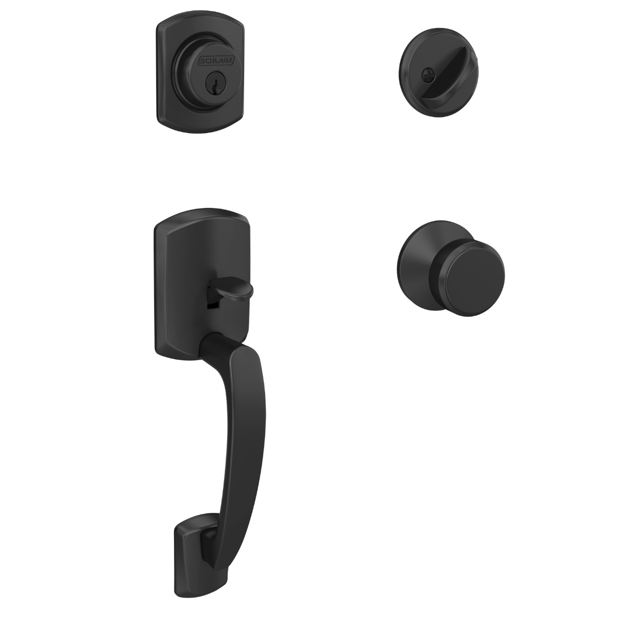 Custom Single Cylinder Handleset and Bowery Knob with Kinsler Trim