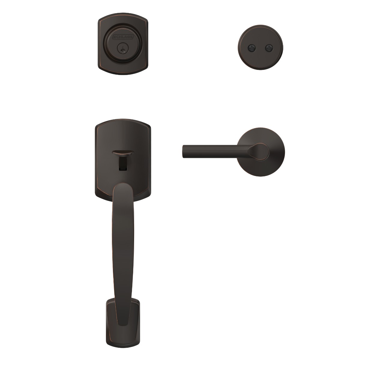 Custom Inactive Handleset and Broadway Lever with Kinsler Trim
