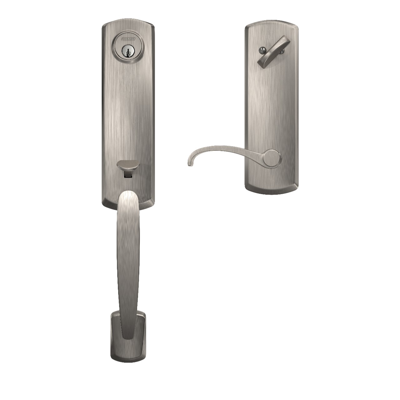 Custom 3/4 Trim Single Cylinder Handleset and Whitney Lever with Greenwich Trim