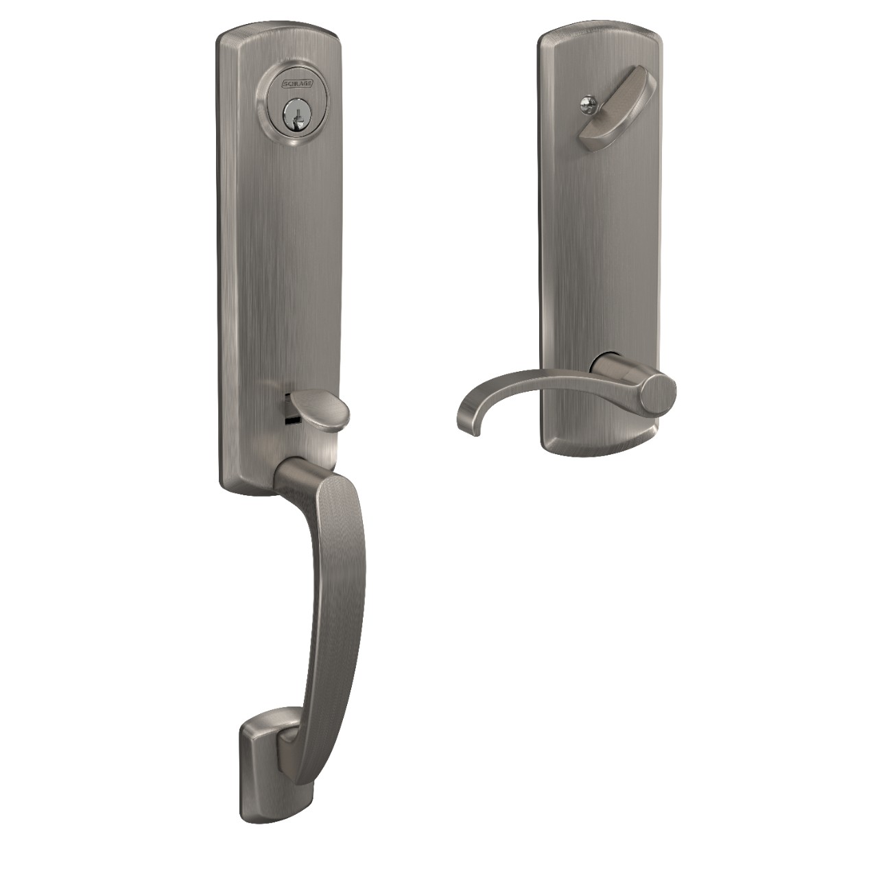 Custom 3/4 Trim Single Cylinder Handleset and Whitney Lever with Greenwich Trim