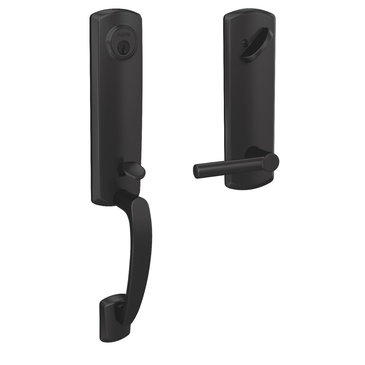 Custom 3/4 Trim Single Cylinder Handleset and Broadway Lever with Greenwich Trim