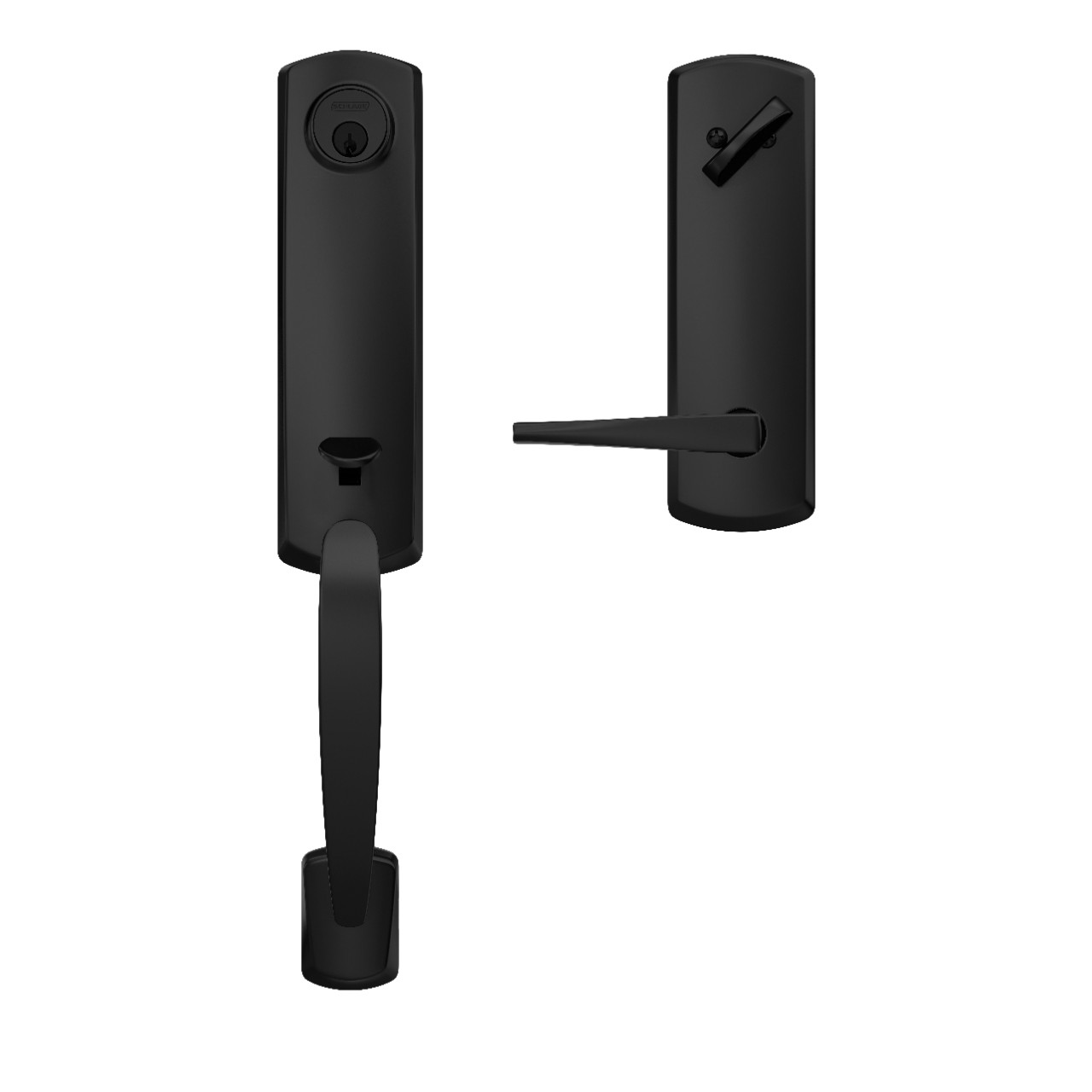 Custom 3/4 Trim Single Cylinder Handleset and Eller Lever with Greenwich Trim