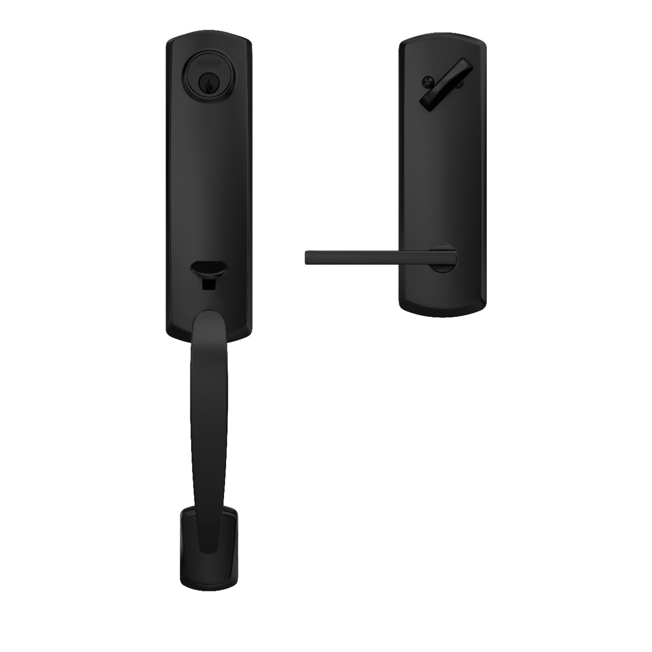 Custom 3/4 Trim Single Cylinder Handleset and Latitude Lever with Greenwich Trim