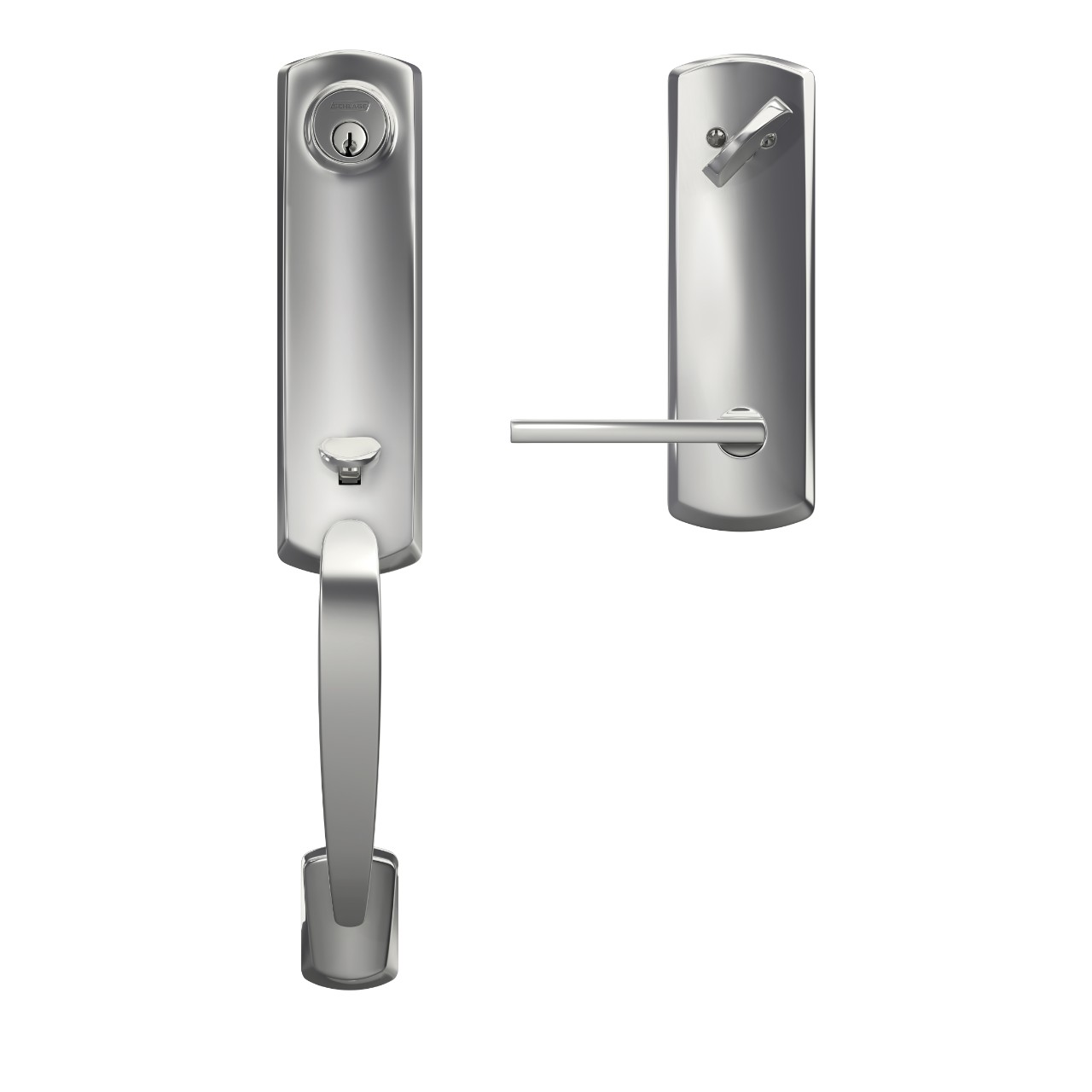 Custom 3/4 Trim Single Cylinder Handleset and Latitude Lever with Greenwich Trim